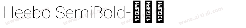 Heebo SemiBold字体转换